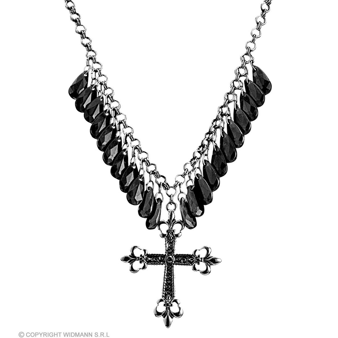 Op deze afbeelding zie je een Accessoires, van het merk Widmann. Holy Kruis Gothic Ketting