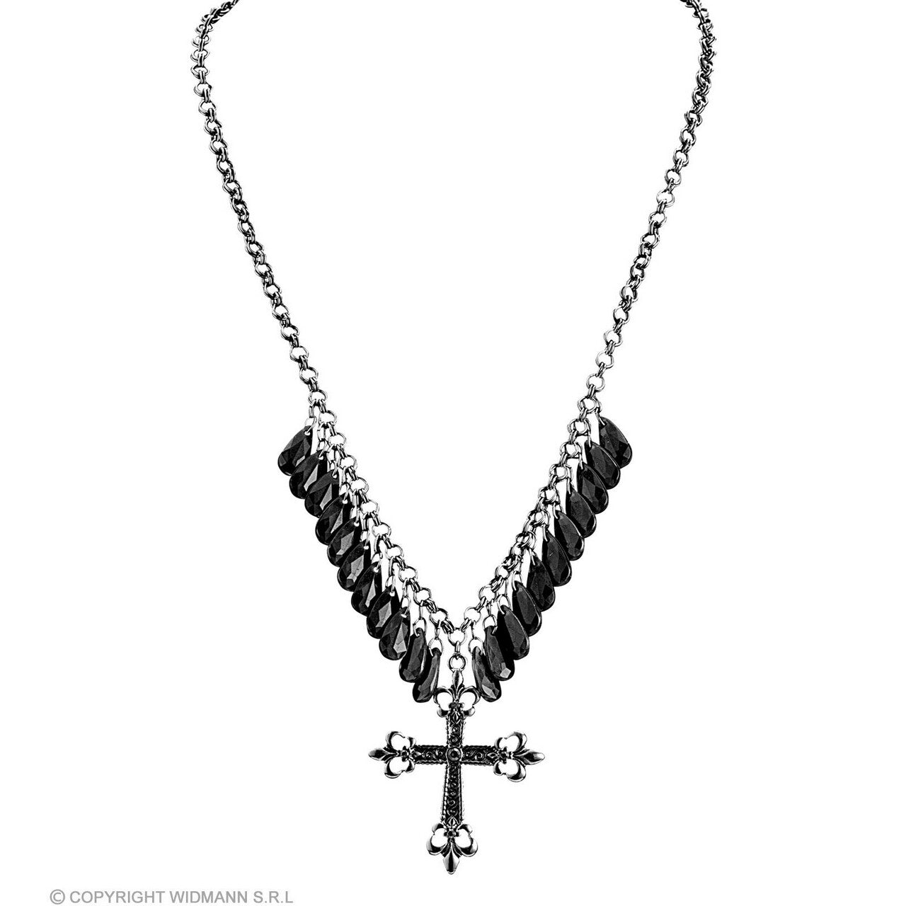 Op deze afbeelding zie je een Accessoires, van het merk Widmann. Holy Kruis Gothic Ketting