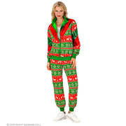 Op deze afbeelding zie je een Kostuums, van het merk Widmann. Chille Kerst Trainingspak Groen Kostuum