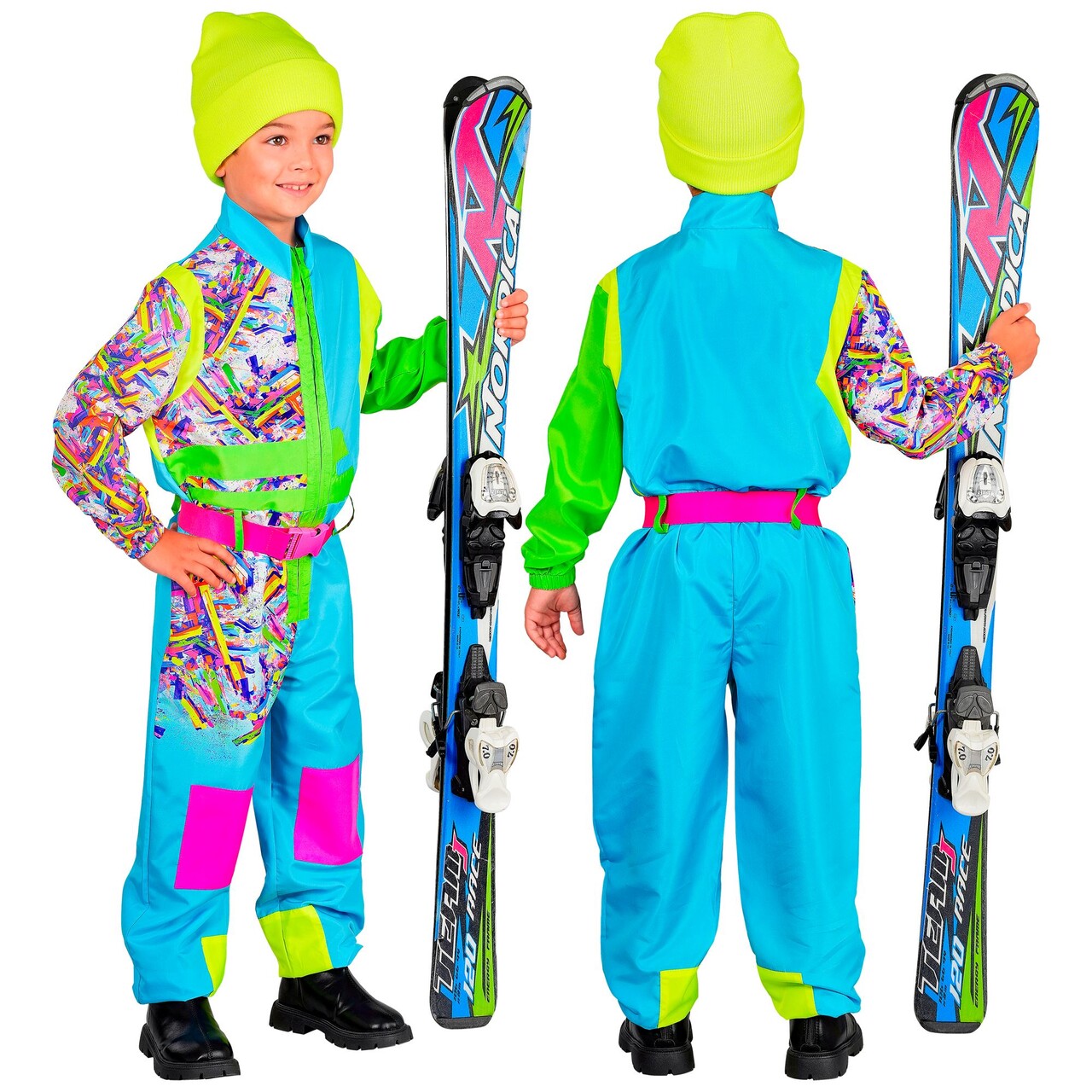 Op deze afbeelding zie je een Kostuums, van het merk Widmann. Snow Party Ski Pak Kind