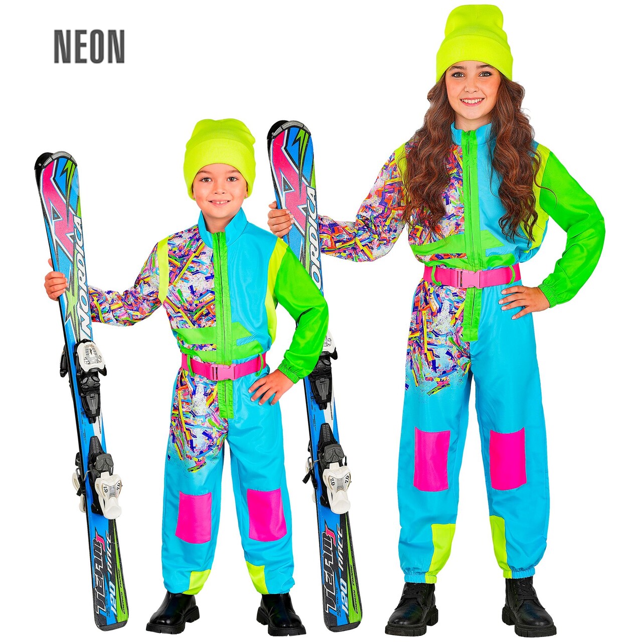 Op deze afbeelding zie je een Kostuums, van het merk Widmann. Snow Party Ski Pak Kind