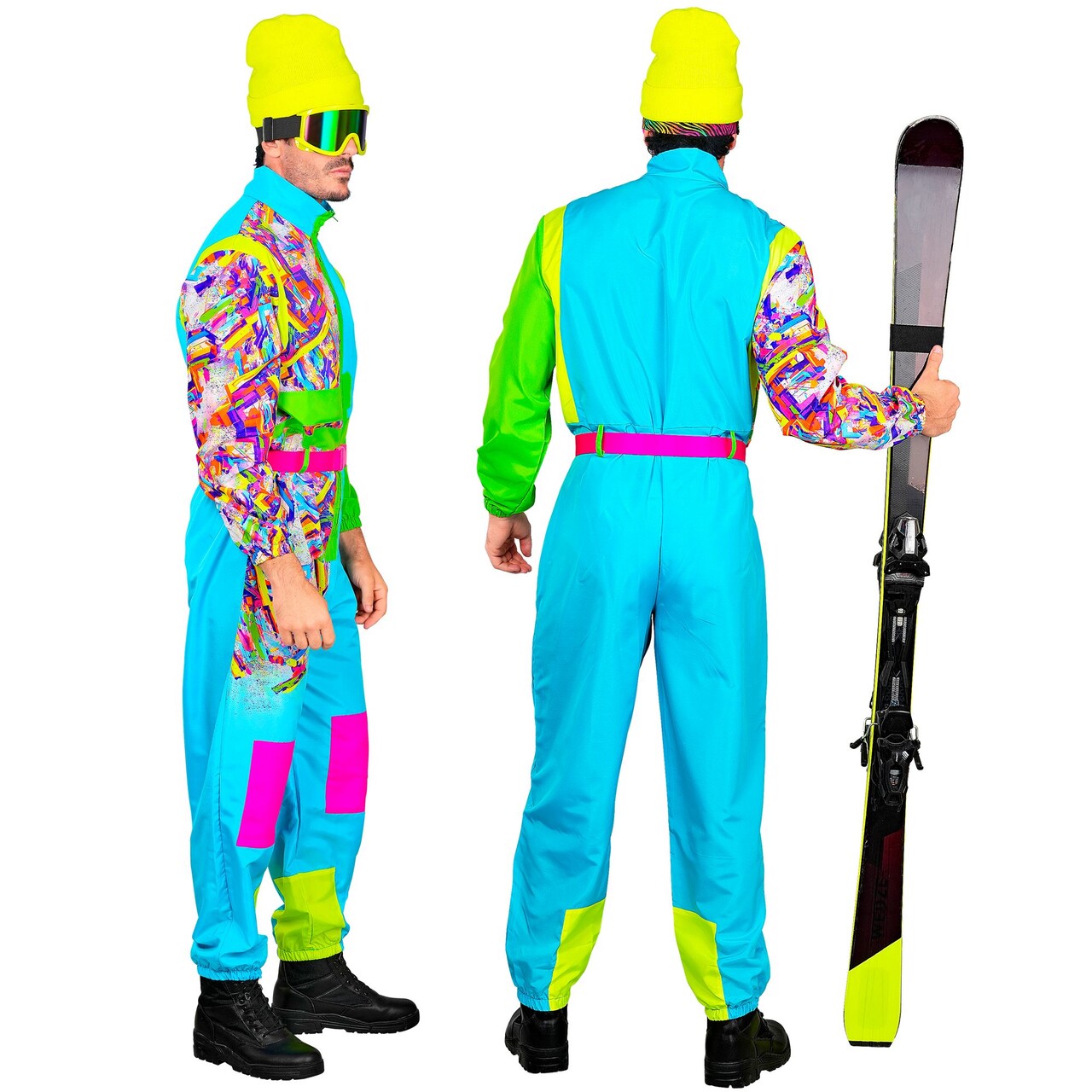 Op deze afbeelding zie je een Kostuums, van het merk Widmann. Hot In The Snow Ski Pak