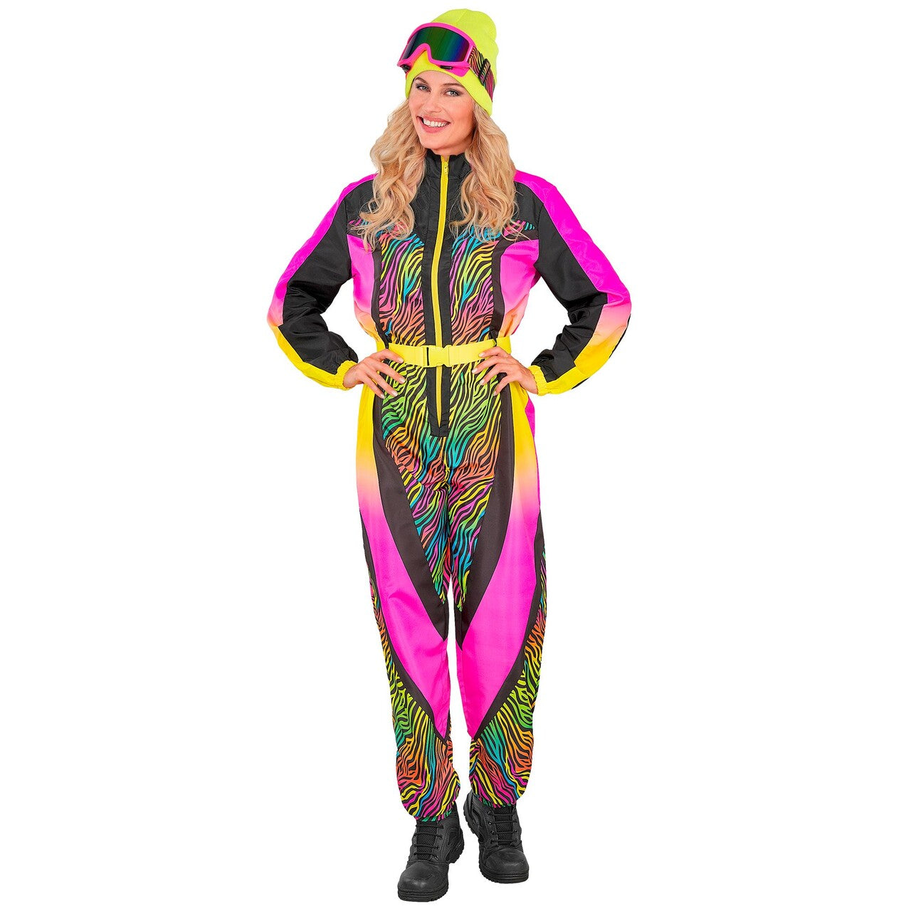 Op deze afbeelding zie je een Kostuums, van het merk Widmann. Wild Jungle Snow Ski Pak Vrouw