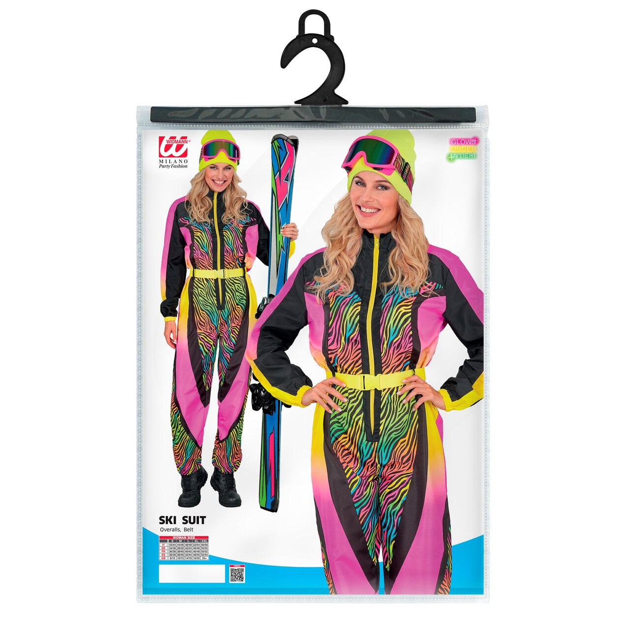 Op deze afbeelding zie je een Kostuums, van het merk Widmann. Wild Jungle Snow Ski Pak Vrouw