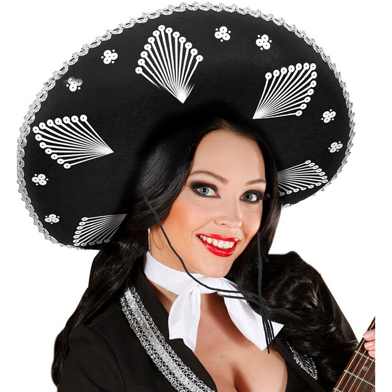 Op deze afbeelding zie je een Accessoires, van het merk Widmann. Mexicaanse Sombrero Zwart
