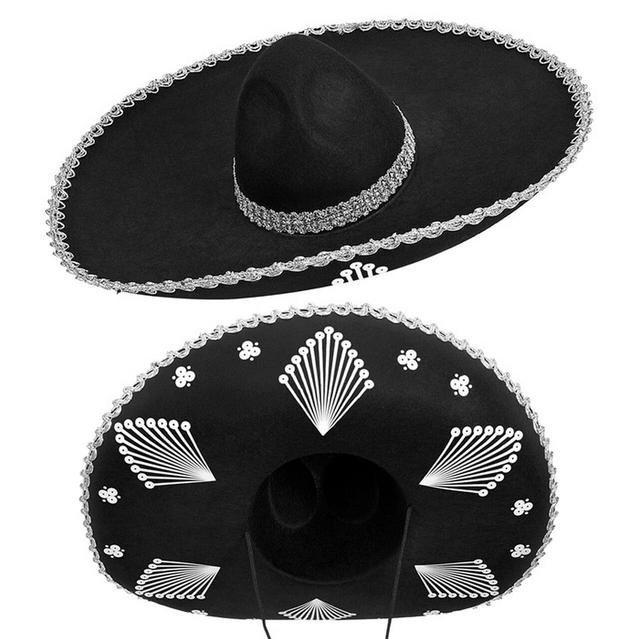Op deze afbeelding zie je een Accessoires, van het merk Widmann. Mexicaanse Sombrero Zwart