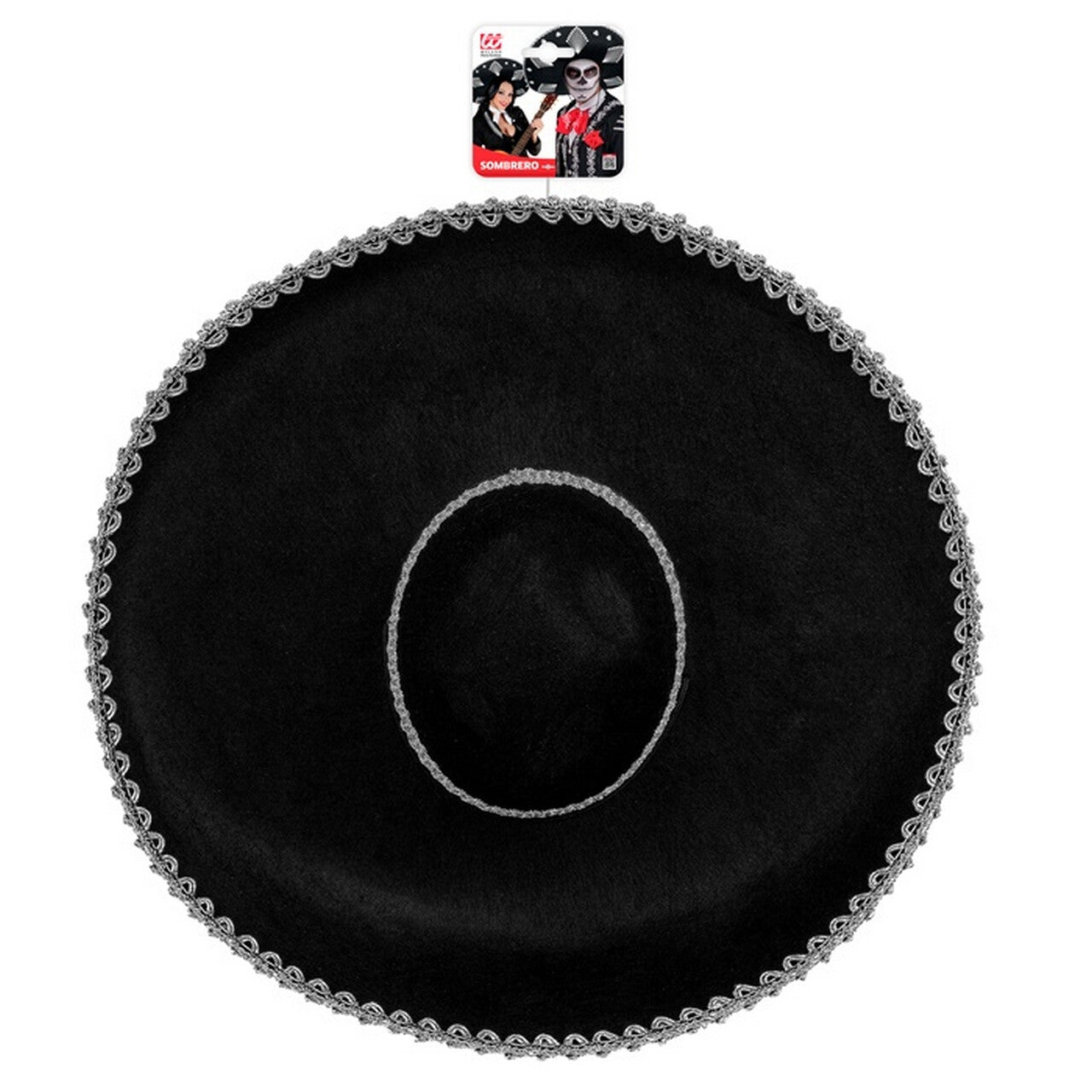 Op deze afbeelding zie je een Accessoires, van het merk Widmann. Mexicaanse Sombrero Zwart