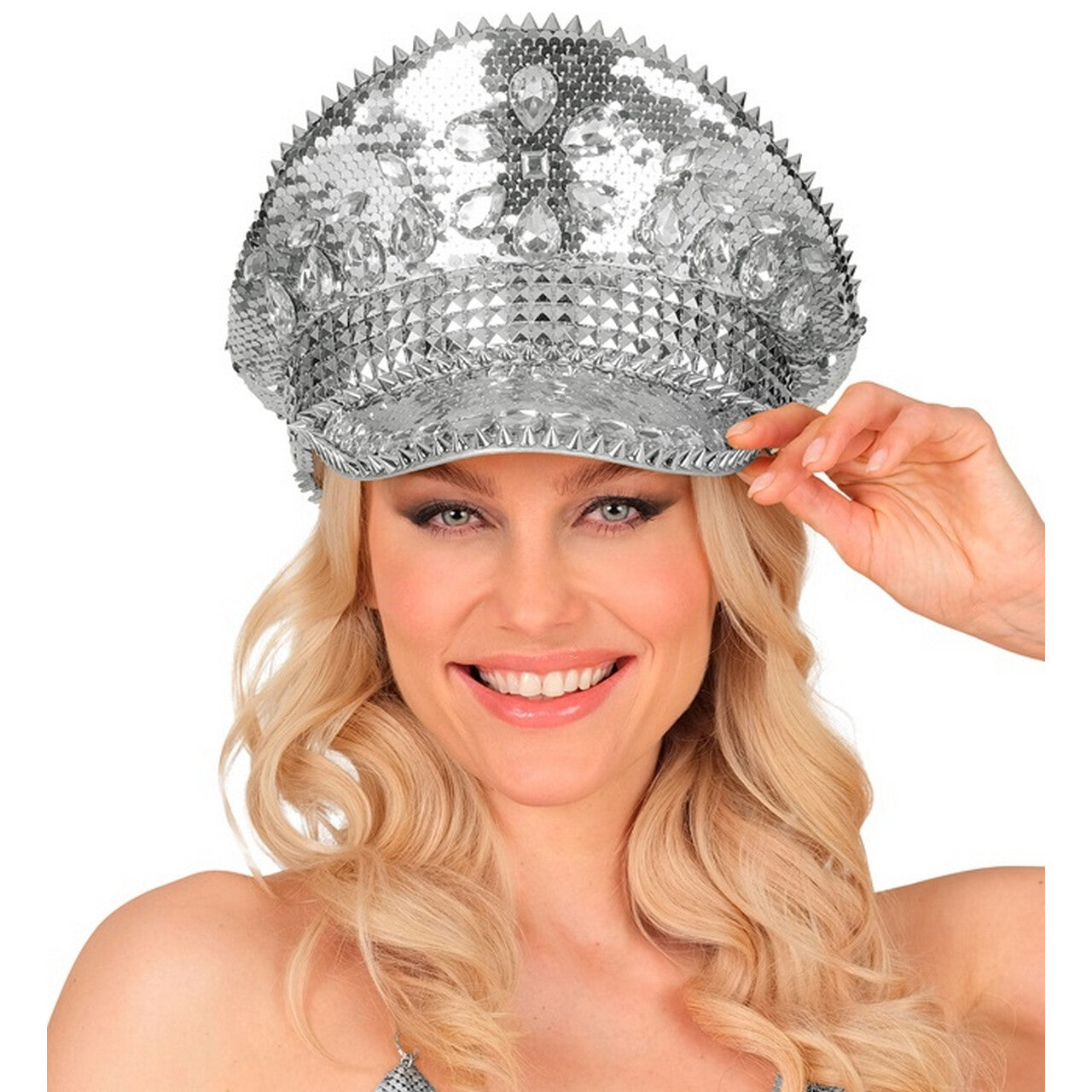 Op deze afbeelding zie je een Accessoires, van het merk Widmann. Festival Pet Silver Shine