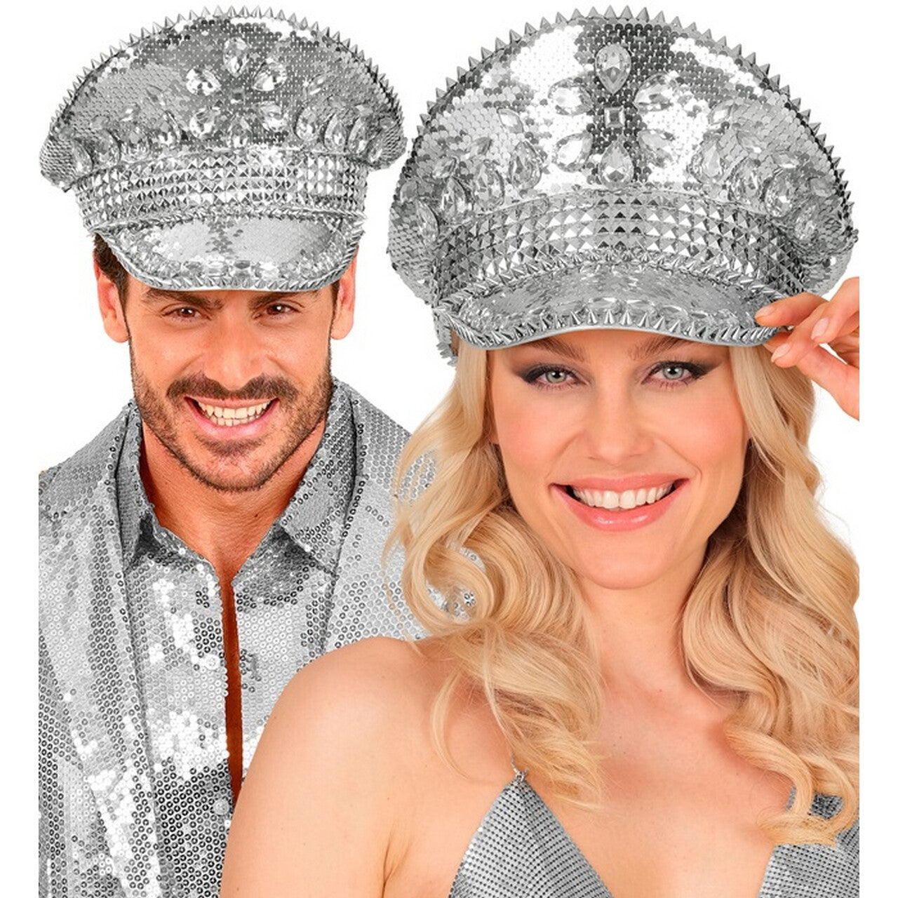 Op deze afbeelding zie je een Accessoires, van het merk Widmann. Festival Pet Silver Shine