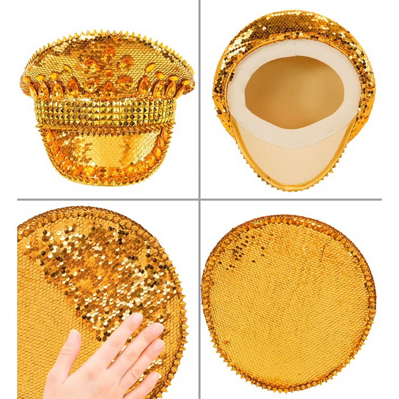 Op deze afbeelding zie je een Accessoires, van het merk Widmann. Festival Pet Golden Shimmer