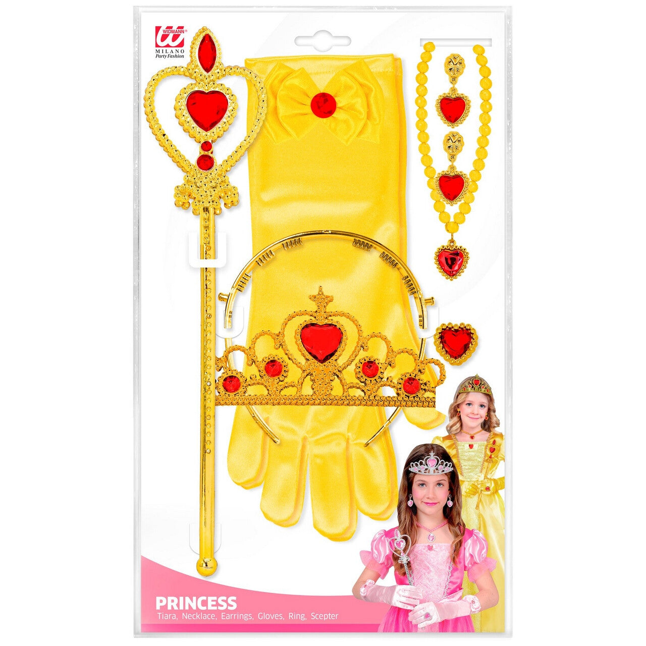 Op deze afbeelding zie je een Accessoires, van het merk Widmann. Prinses Belle Accessoire Set