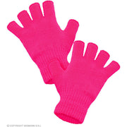 Op deze afbeelding zie je een Accessoires, van het merk Widmann. Vingerloze Handschoenen Neon Roze Handig Warm