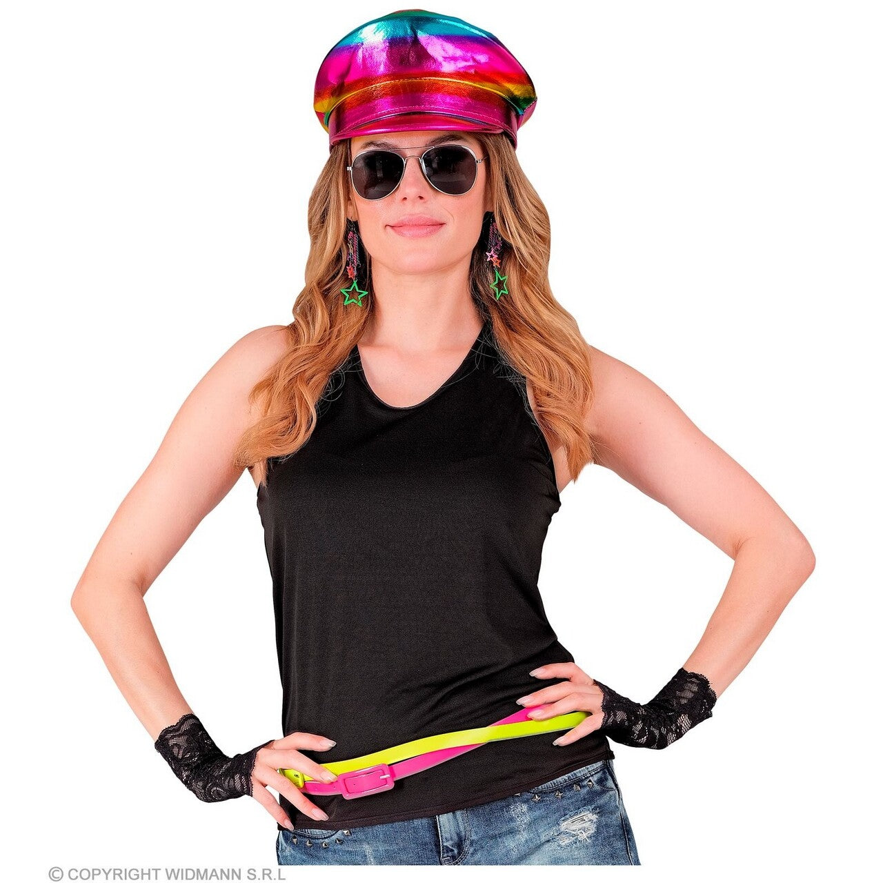 Op deze afbeelding zie je een Kostuums, van het merk Widmann. Basic Tank Top Zwart Vrouw