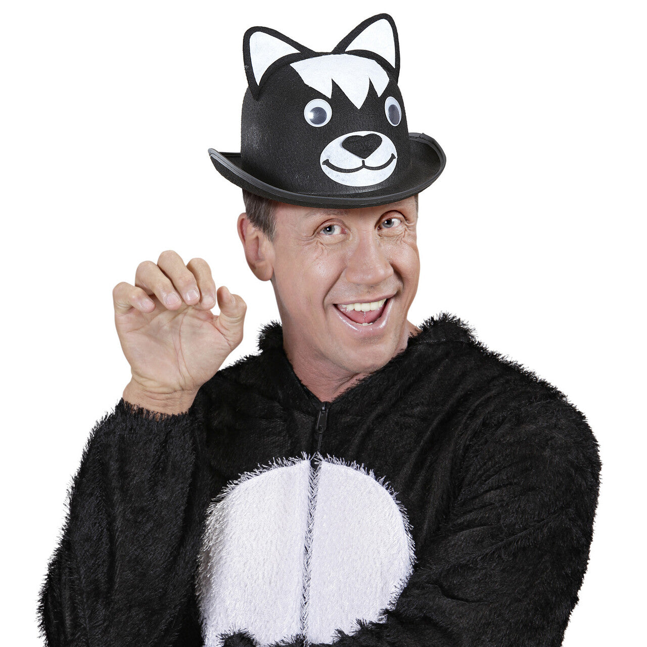 Op deze afbeelding zie je een Accessoires, van het merk Widmann. Snoezige Bolhoed Kat