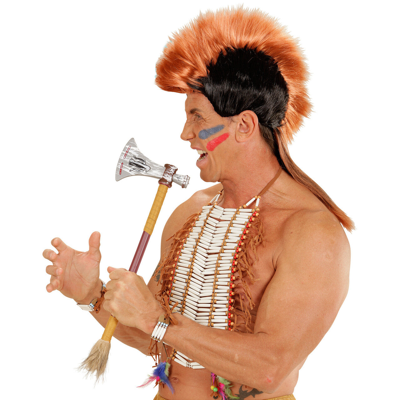 Op deze afbeelding zie je een Accessoires, van het merk Widmann. Indiaanse Tomahawk 47 Centimeter