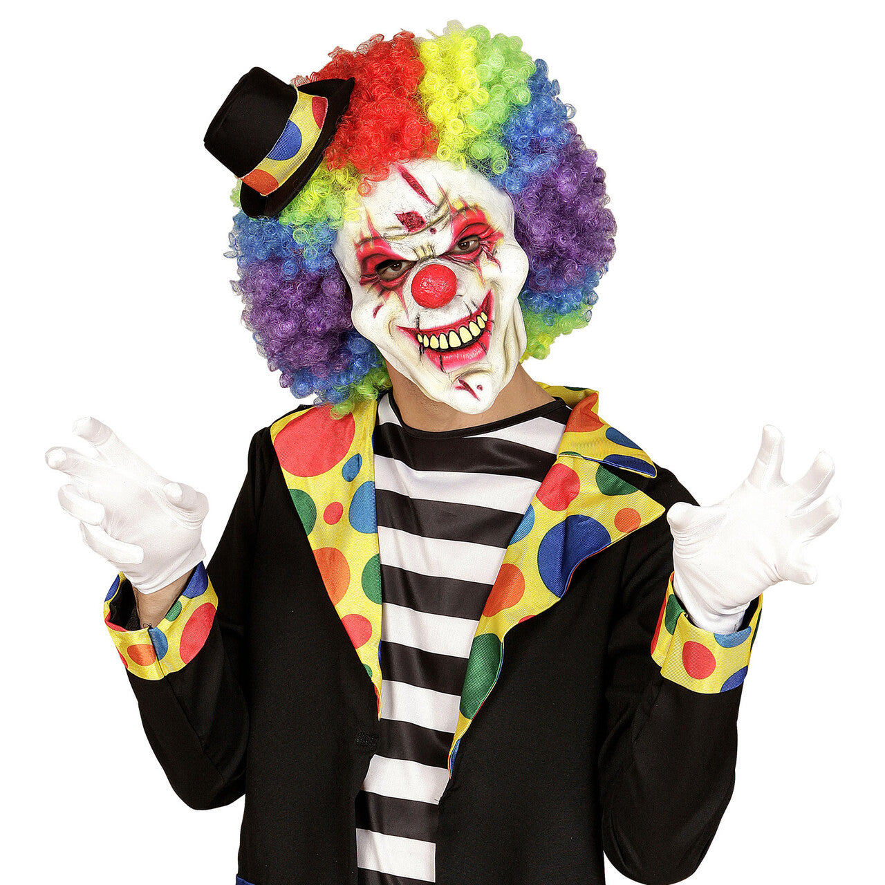 Op deze afbeelding zie je een Accessoires, van het merk Widmann. Halfgezicht Masker Killer Clown Funnie Death