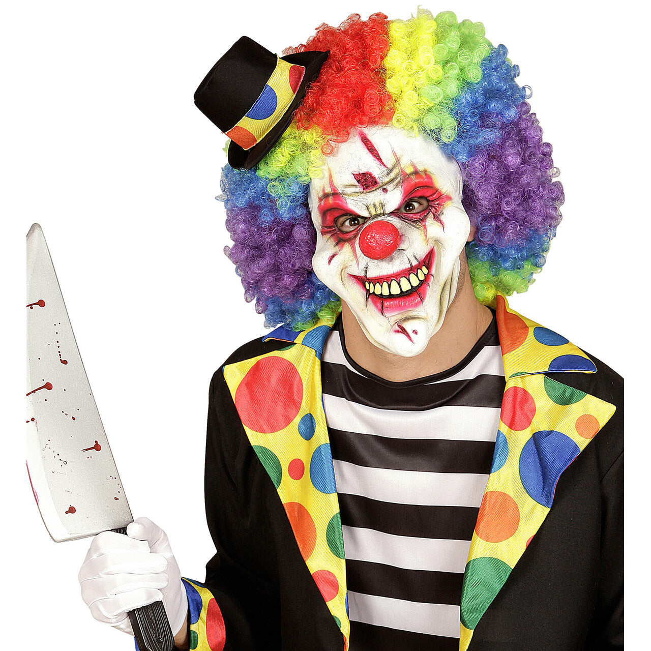 Op deze afbeelding zie je een Accessoires, van het merk Widmann. Halfgezicht Masker Killer Clown Funnie Death