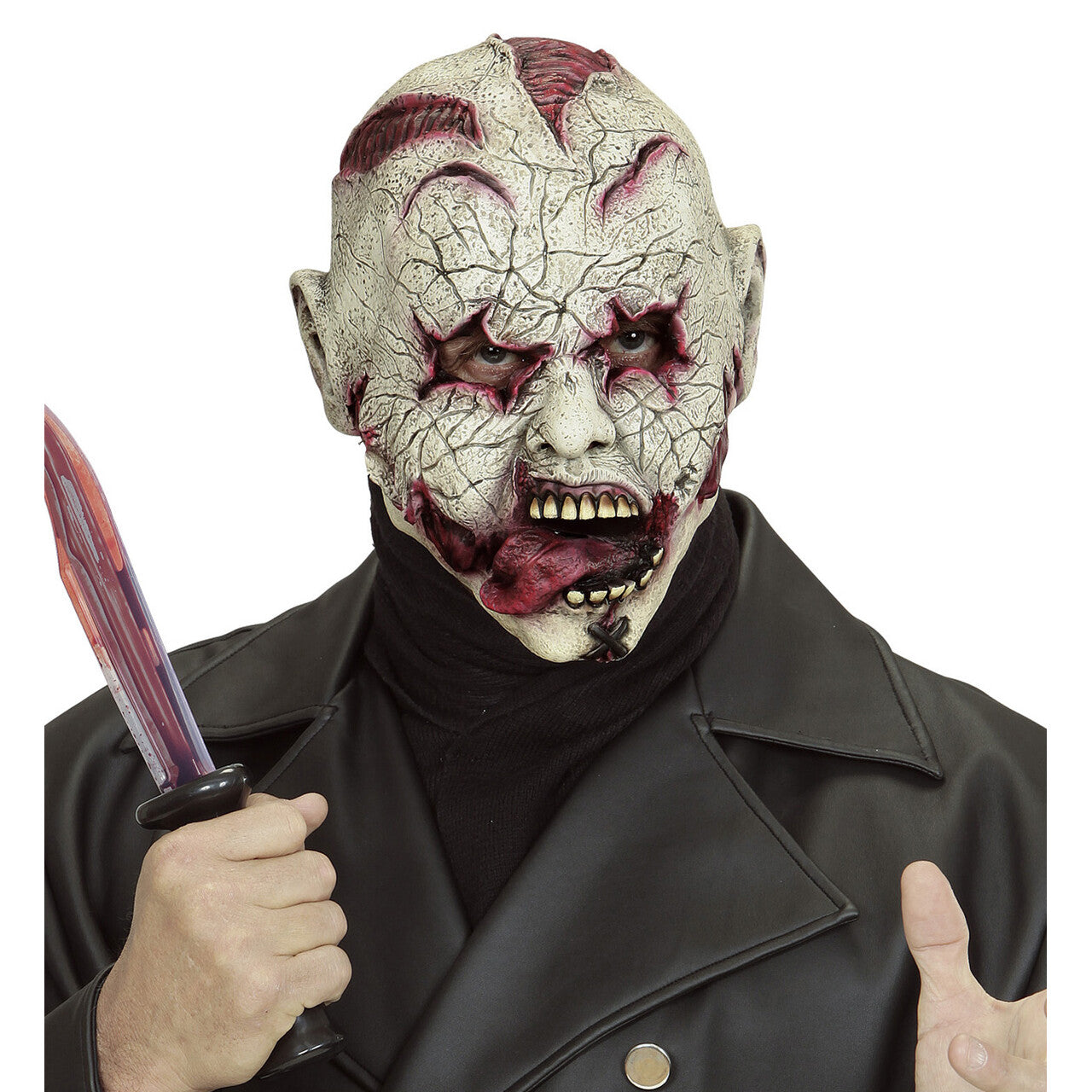 Op deze afbeelding zie je een Accessoires, van het merk Widmann. Versneden Masker Horror Clown