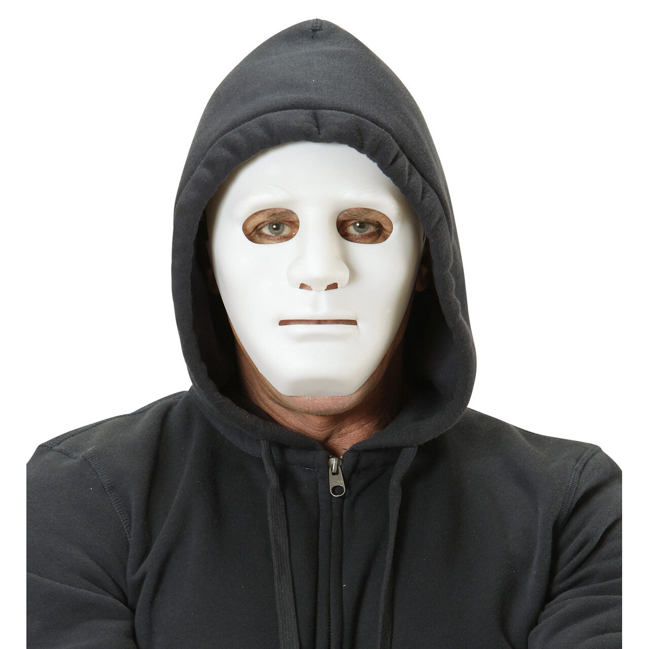 Op deze afbeelding zie je een Accessoires, van het merk Widmann. Classic Creep Masker Anonym Wit