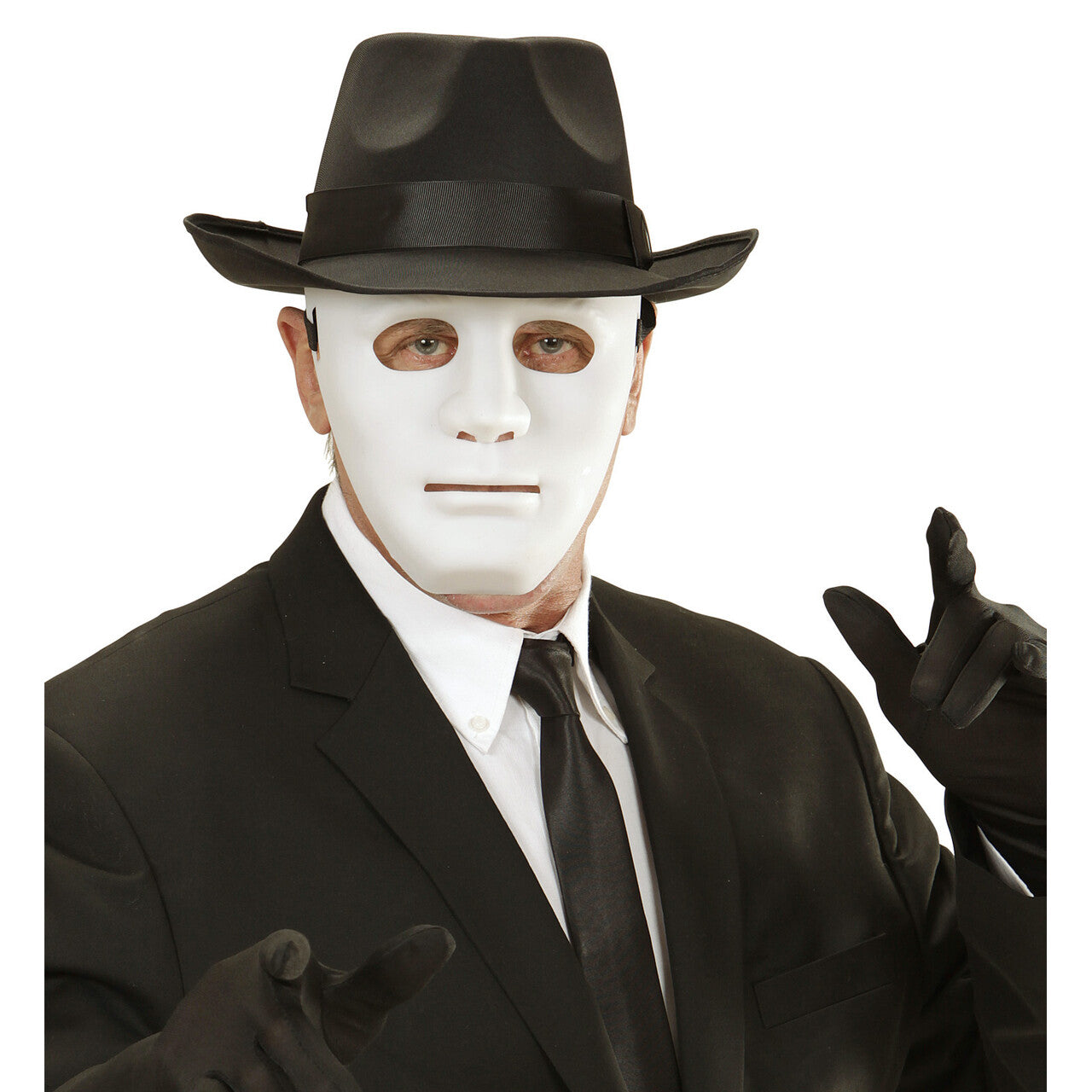 Op deze afbeelding zie je een Accessoires, van het merk Widmann. Classic Creep Masker Anonym Wit