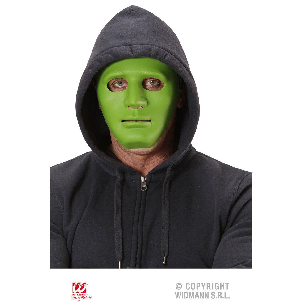 Op deze afbeelding zie je een Accessoires, van het merk Widmann. Classic Creep Masker Groen