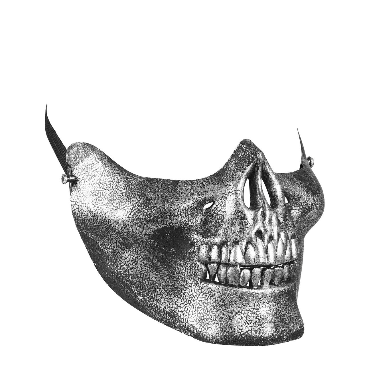Op deze afbeelding zie je een Accessoires, van het merk Widmann. Halloween Halfmask Kinmasker Schedel Metallic