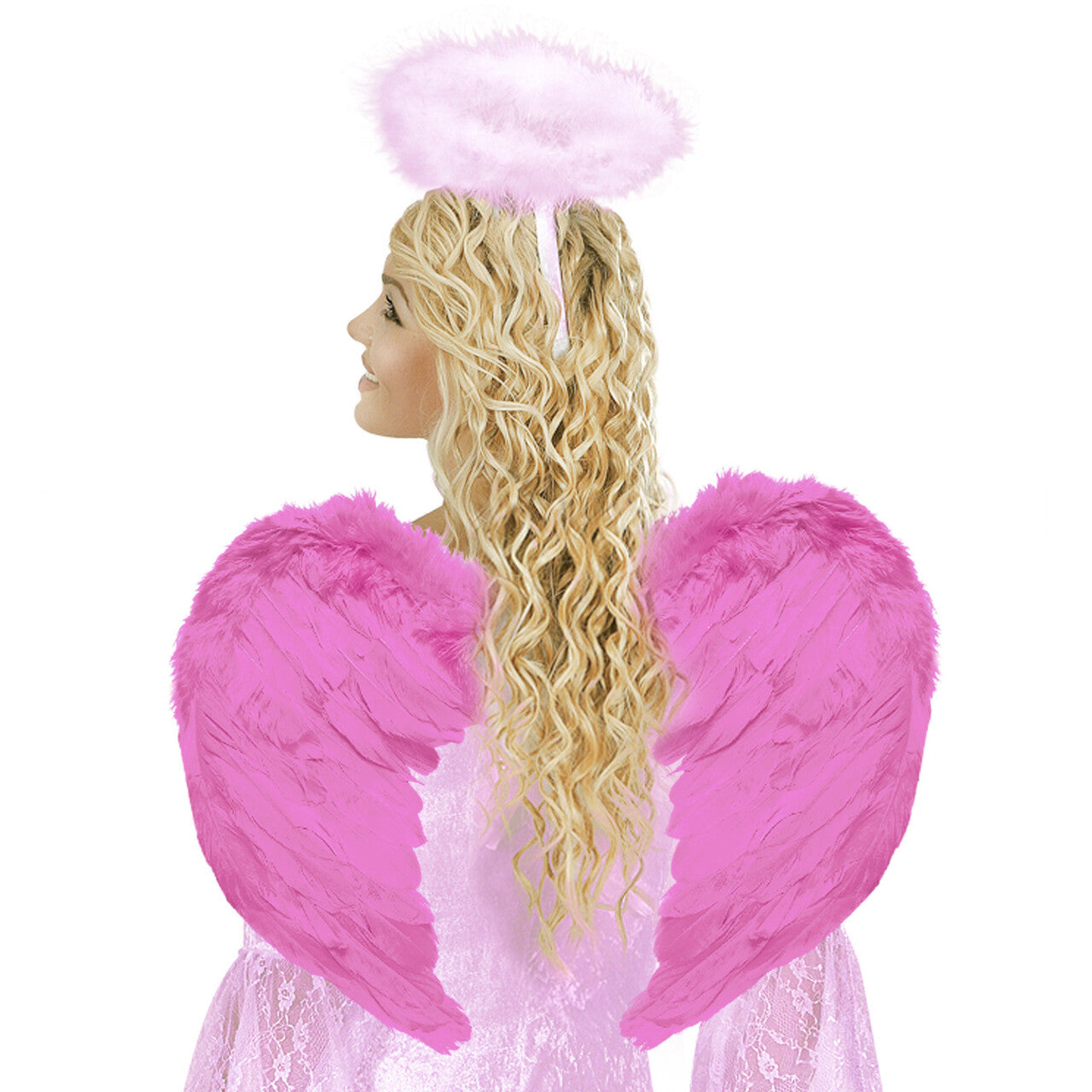 Op deze afbeelding zie je een Accessoires, van het merk Widmann. Engel Veren Vleugels 37x50 Centimeter, Roze