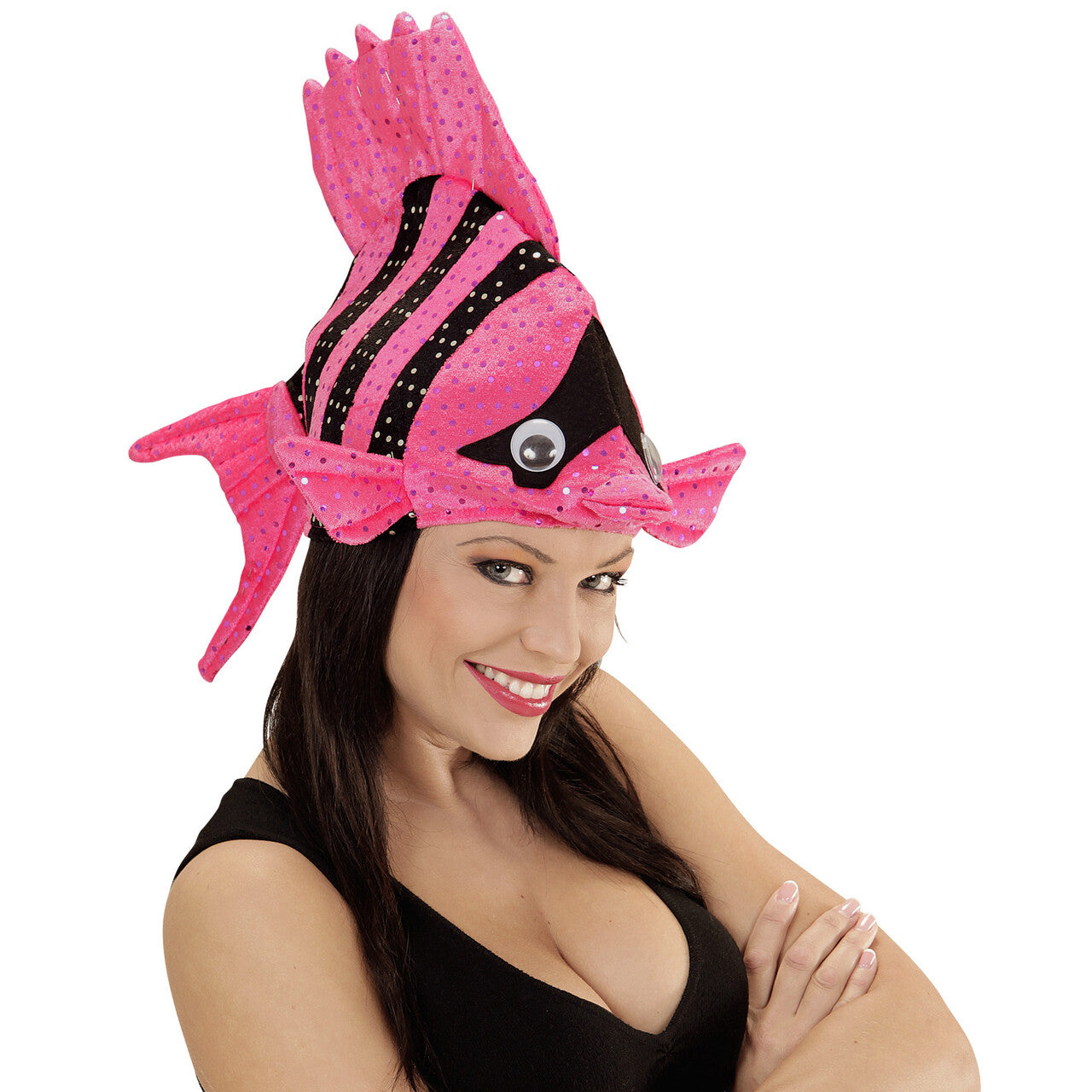 Op deze afbeelding zie je een Accessoires, van het merk Widmann. Hoed Tropische Vis, Roze Clownsvis