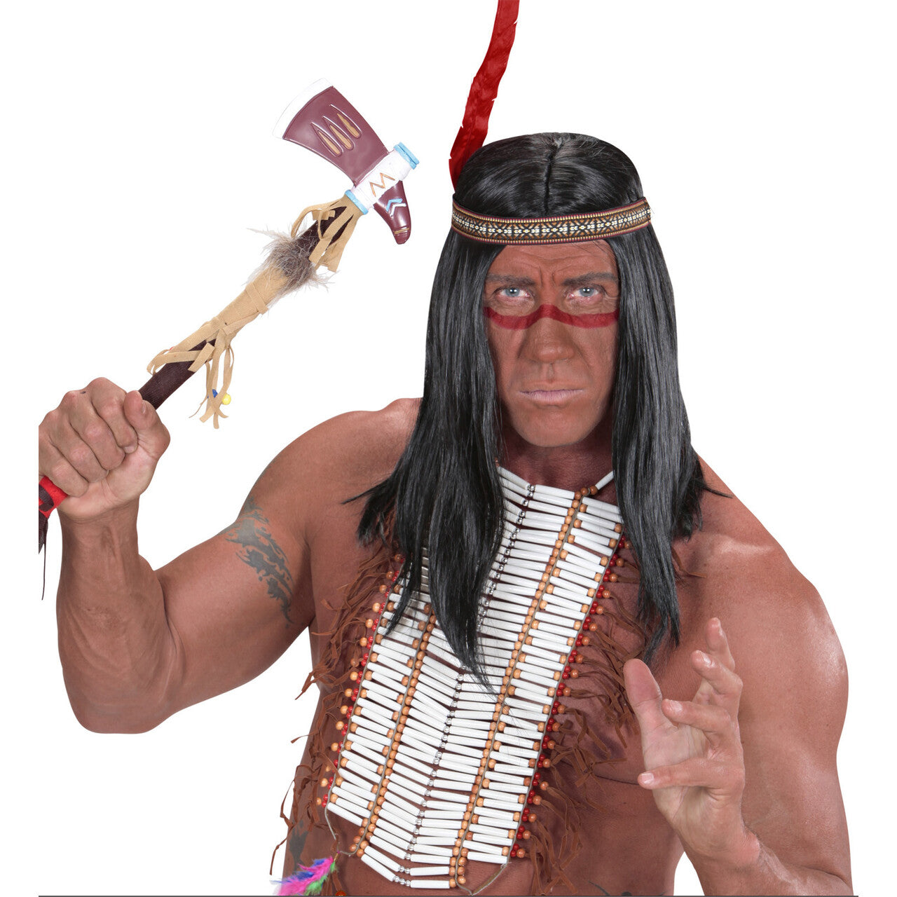 Op deze afbeelding zie je een Accessoires, van het merk Widmann. Speciale Make-Up Indiaan Rood In Tube