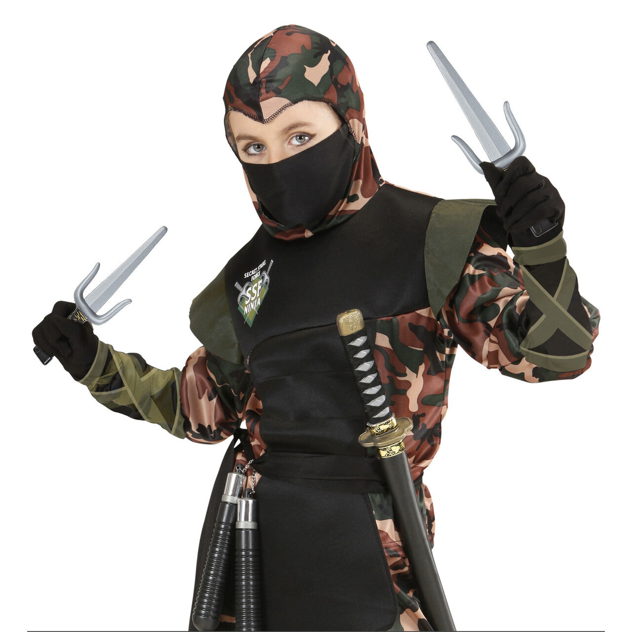 Op deze afbeelding zie je een Accessoires, van het merk Widmann. Ninja Wapenset Killer Karaoke