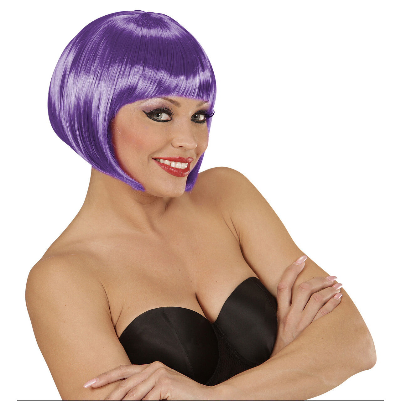 Op deze afbeelding zie je een Accessoires, van het merk Widmann. Ms Bob Pruik, Boblijn Paars