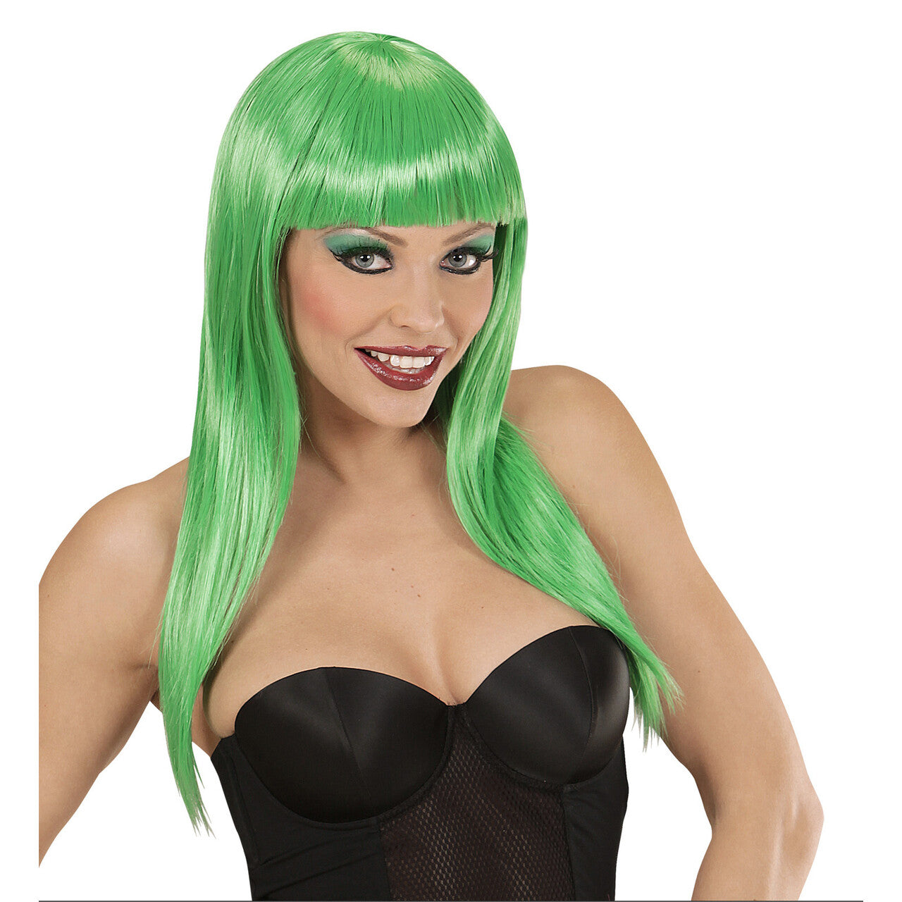 Op deze afbeelding zie je een Accessoires, van het merk Widmann. West Coast Pruik, Vogue Groen