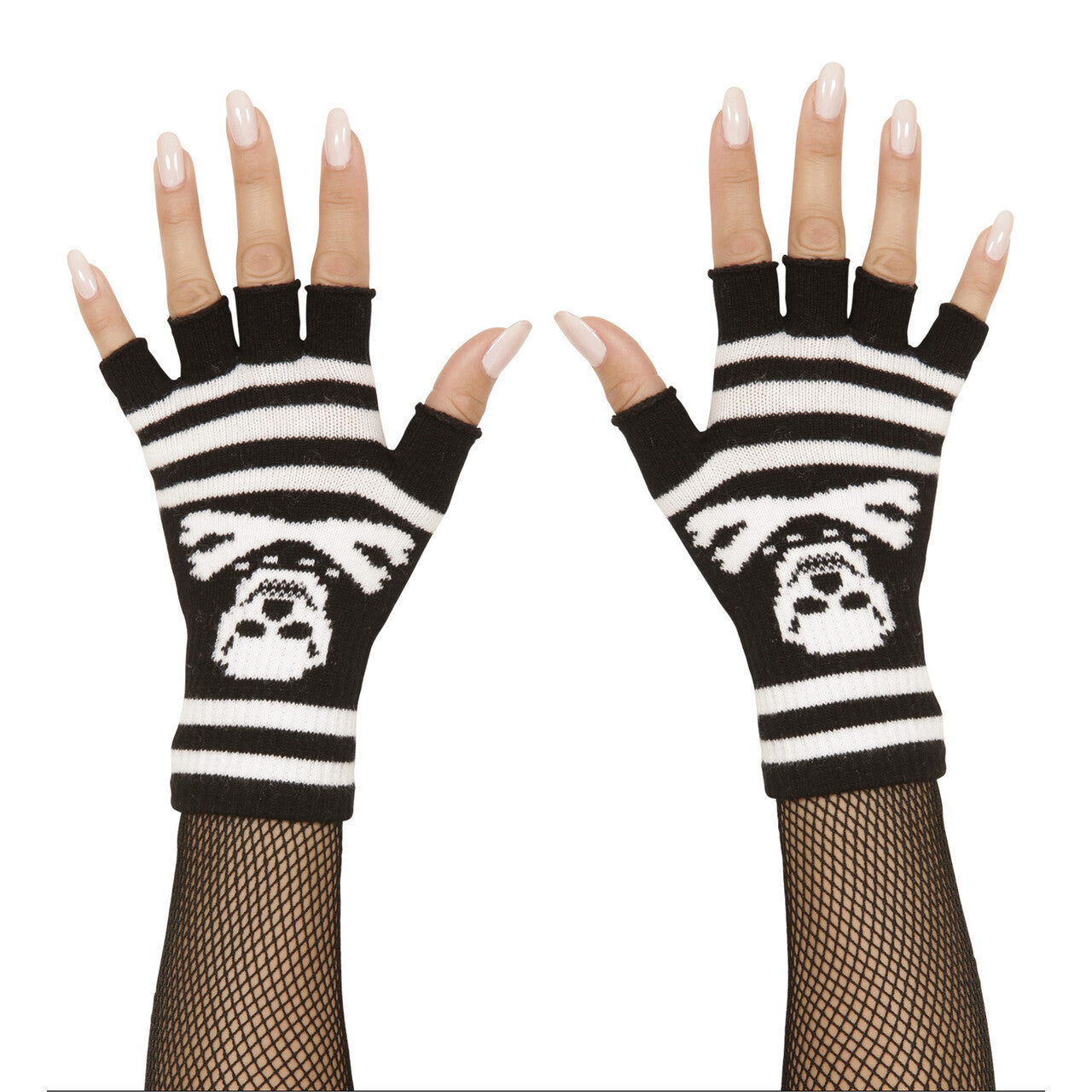 Op deze afbeelding zie je een Accessoires, van het merk Widmann. Piraten Vingerloze Handschoenen Piraat Met Botten