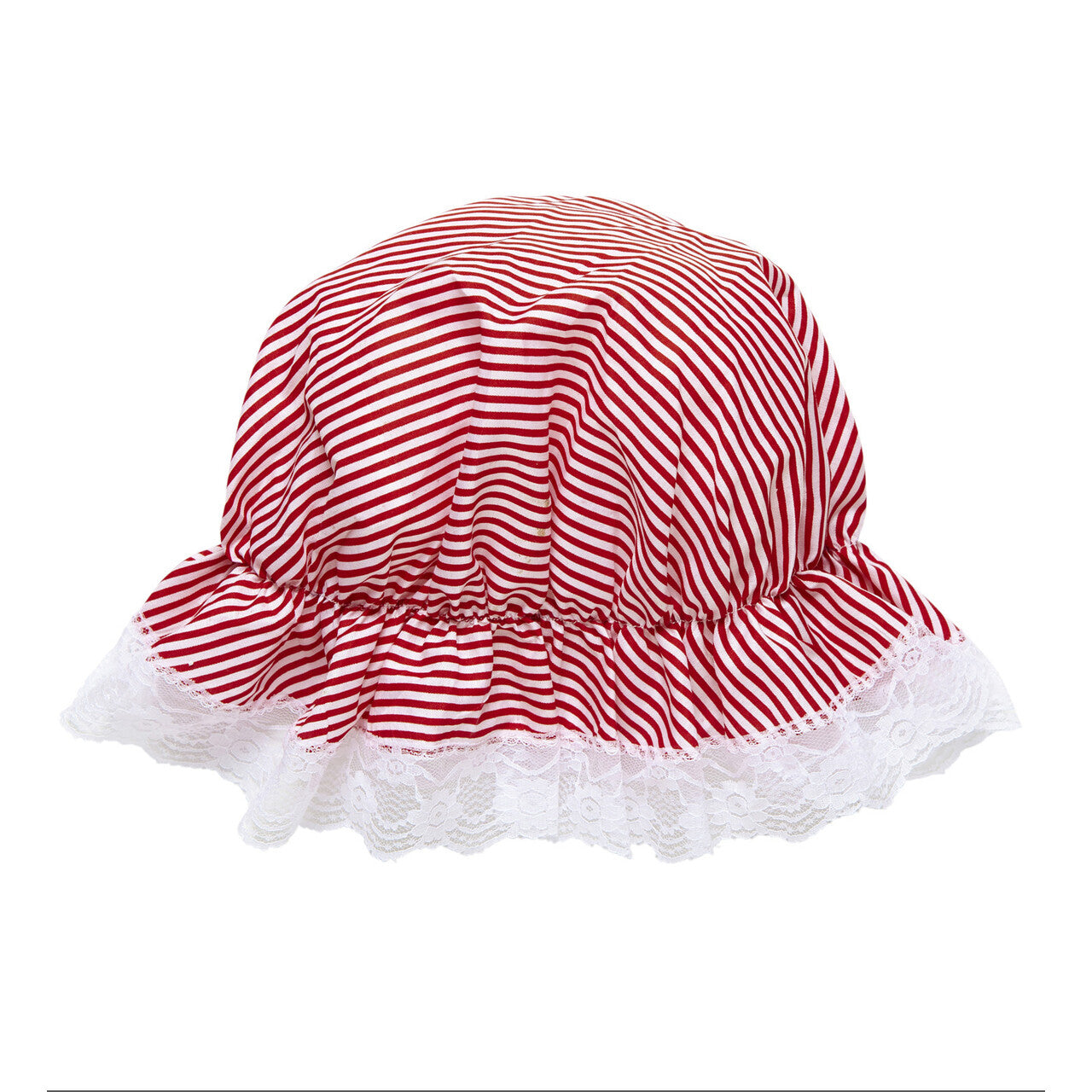 Op deze afbeelding zie je een Accessoires, van het merk Widmann. Boerinnen Slaapmuts Wit / Rood Gestreept