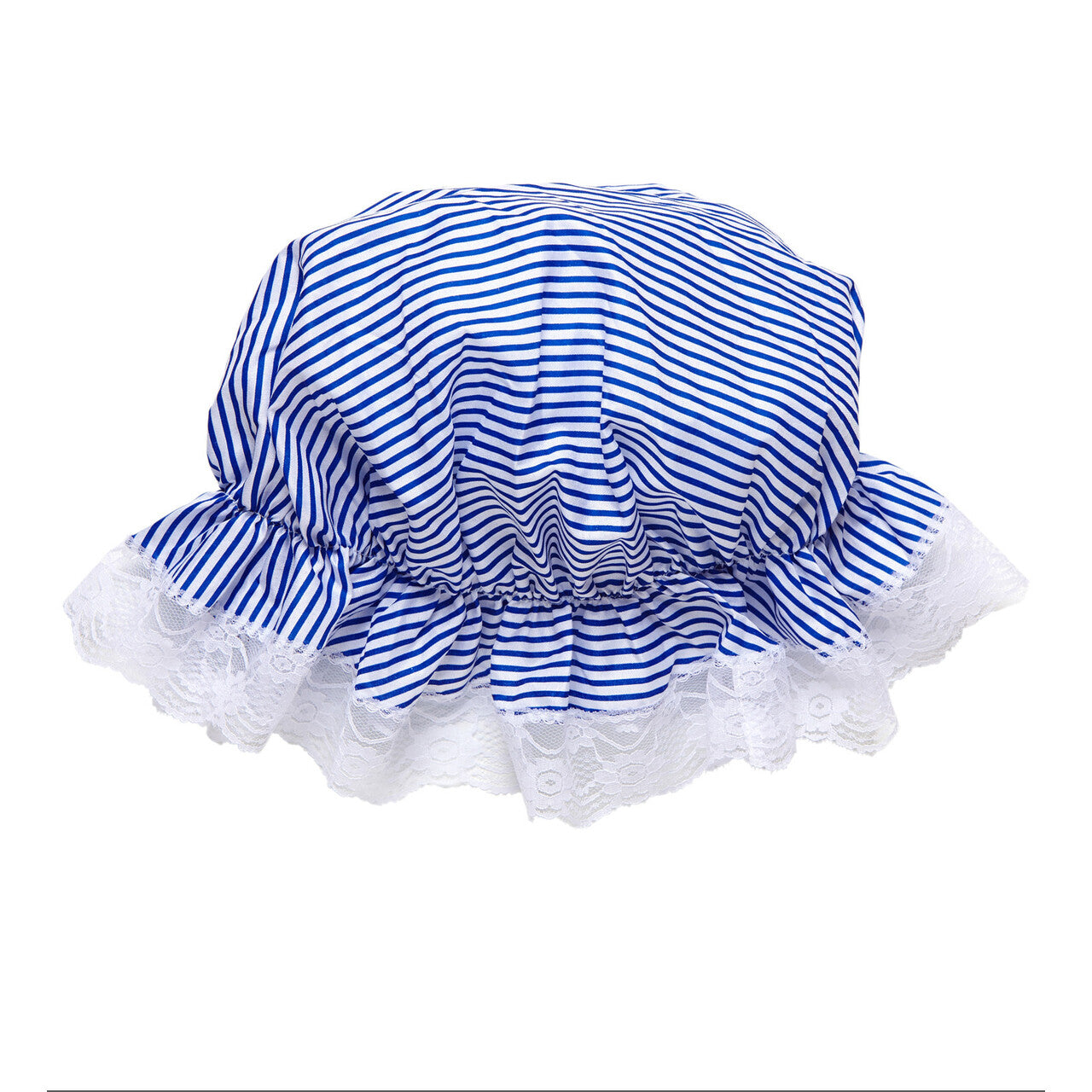 Op deze afbeelding zie je een Accessoires, van het merk Widmann. Boerinnen Slaapmuts Blauw / Wit Gestreept