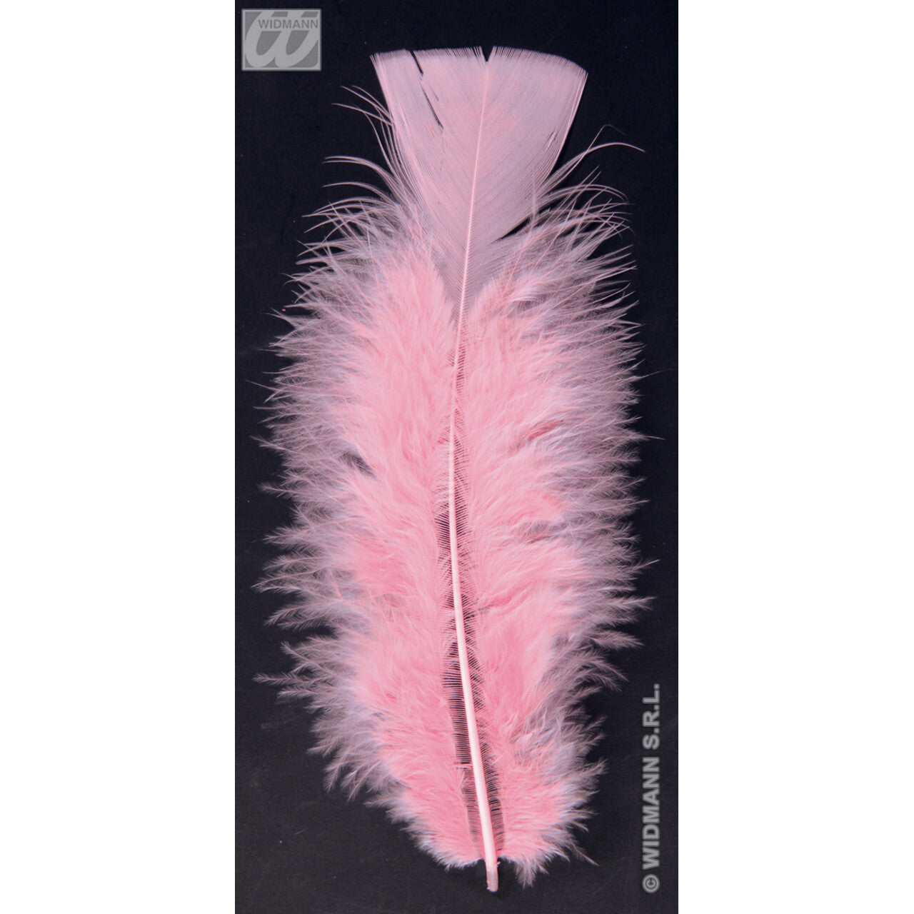 Op deze afbeelding zie je een Decoratie, van het merk Widmann. Zakje Met 50 Veertjes, Licht Roze