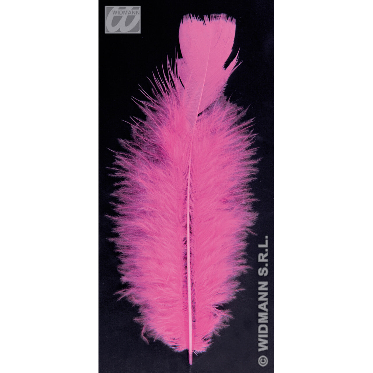 Op deze afbeelding zie je een Decoratie, van het merk Widmann. Zakje Met 50 Veertjes, Roze