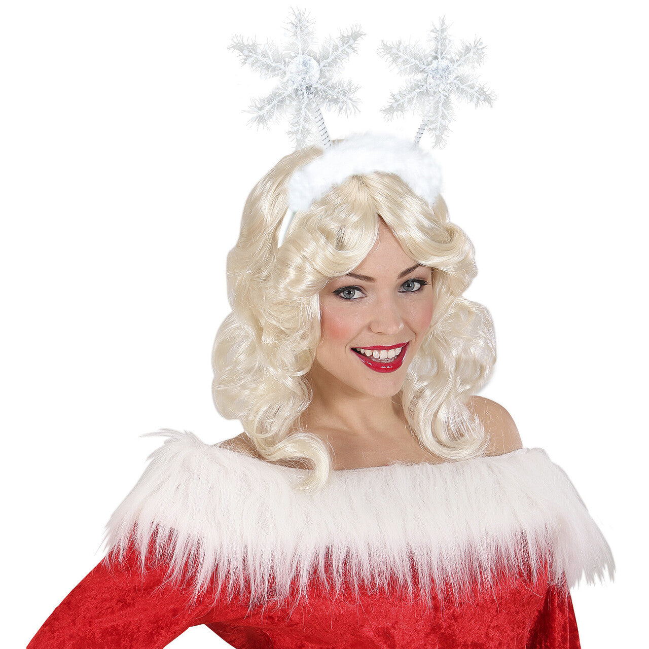 Op deze afbeelding zie je een Accessoires, van het merk Widmann. Winterse Hoofdband Sneeuwfiguren