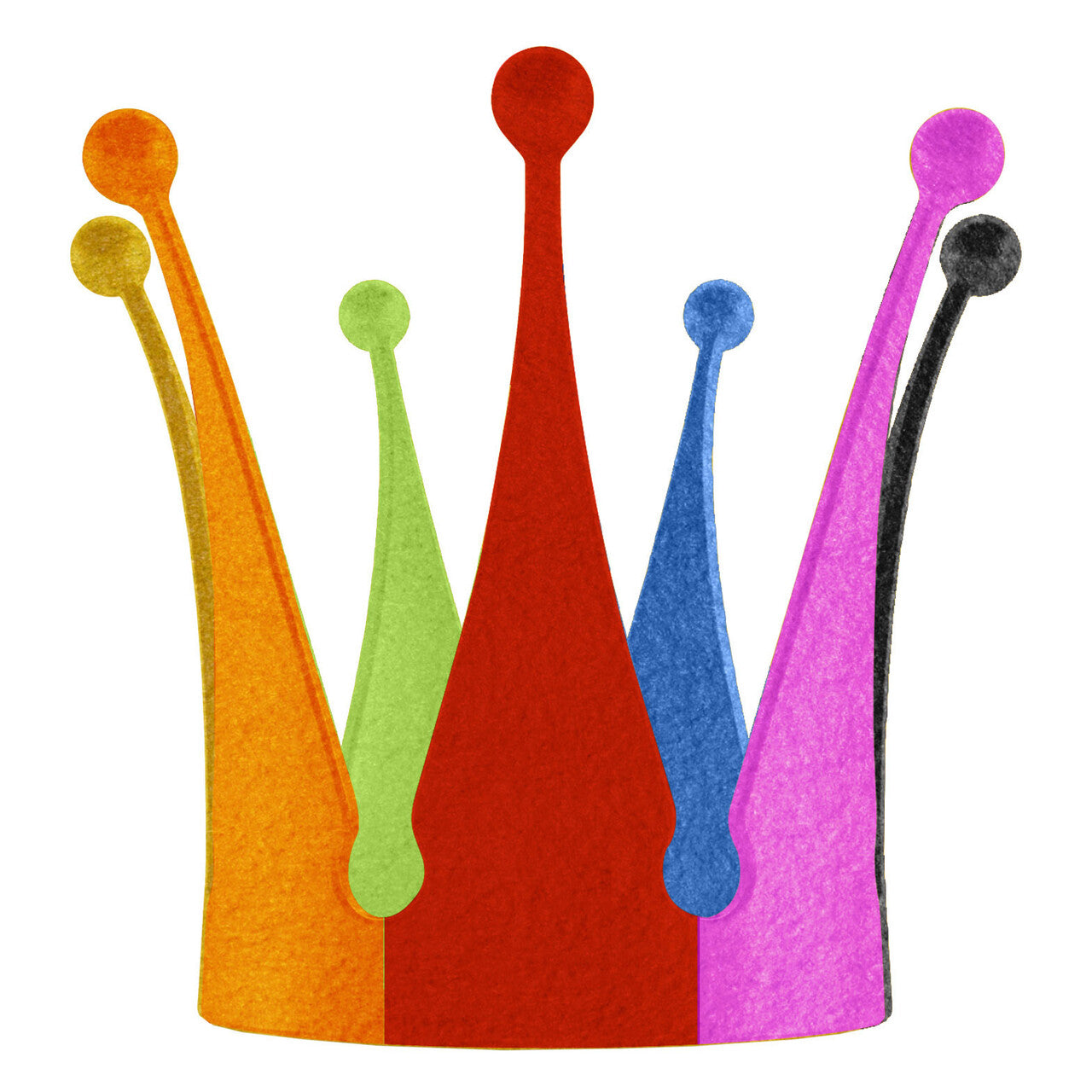 Op deze afbeelding zie je een Accessoires, van het merk Widmann. Multicolour Koning Kroon Regenboog