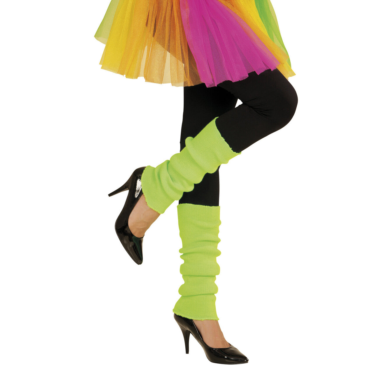 Op deze afbeelding zie je een Accessoires, van het merk Widmann. 80s Hottie Beenwarmers Neon Groen