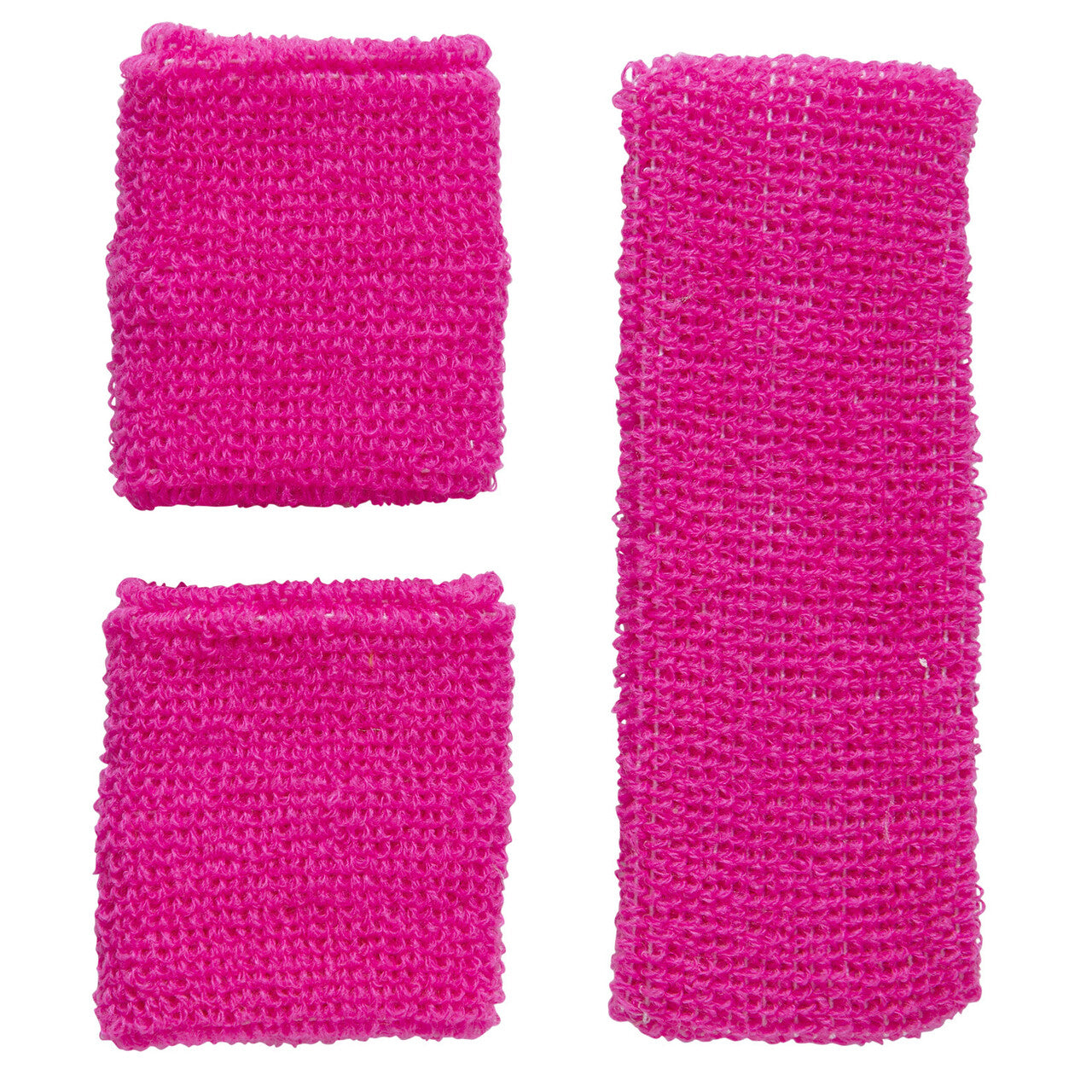 Op deze afbeelding zie je een Accessoires, van het merk Widmann. Atletische 80s Zweetband Set, Neon Rose