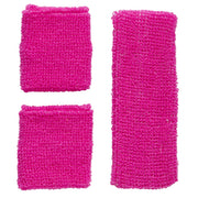 Op deze afbeelding zie je een Accessoires, van het merk Widmann. Atletische 80s Zweetband Set, Neon Rose