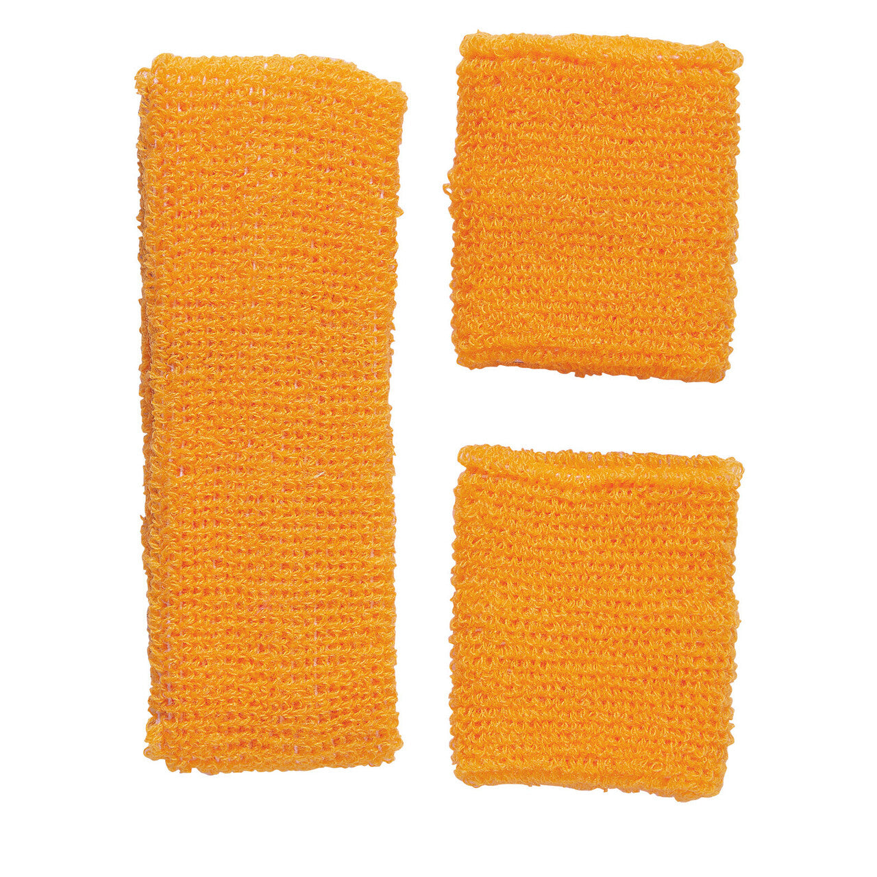 Op deze afbeelding zie je een Accessoires, van het merk Widmann. Atletische 80s Zweetband Set Neon Oranje