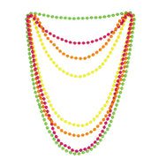 Op deze afbeelding zie je een Accessoires, van het merk Widmann. Kleurige Set Van 4 Parelkettingen Neonkleuren