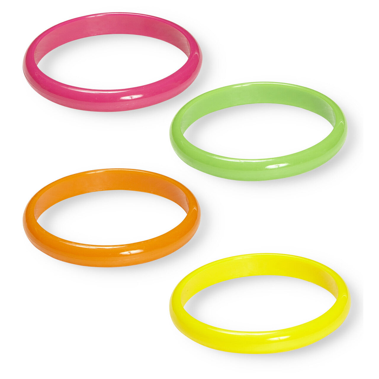 Op deze afbeelding zie je een Accessoires, van het merk Widmann. Kleurige Set Van 4 Neon Armbanden