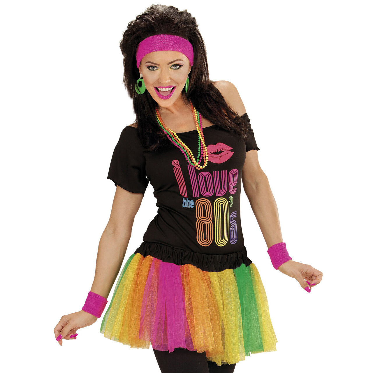 Op deze afbeelding zie je een Accessoires, van het merk Widmann. Rasta Tutu Meerkleurig Neon