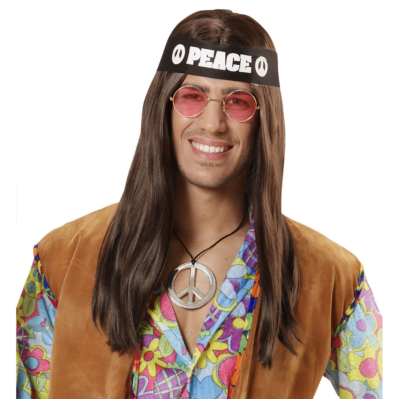 Op deze afbeelding zie je een Accessoires, van het merk Widmann. Hippie Verkleedset Woodstock For Ever
