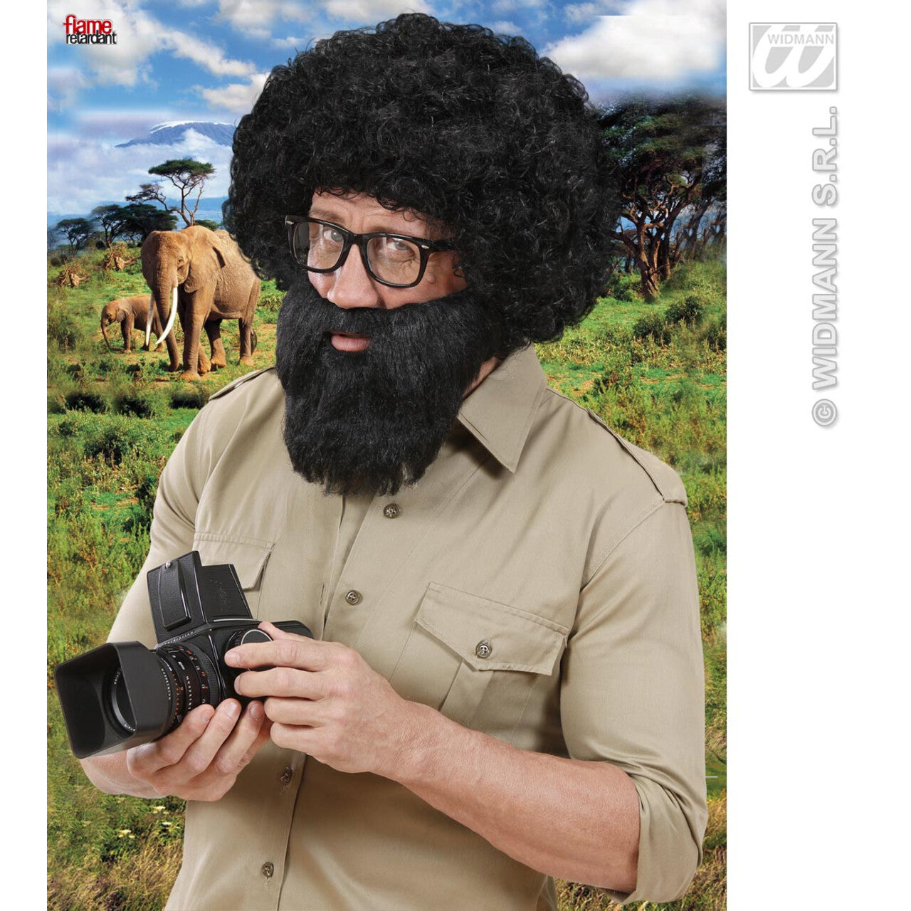 Op deze afbeelding zie je een Accessoires, van het merk Widmann. Baard Met Snor, Zwart