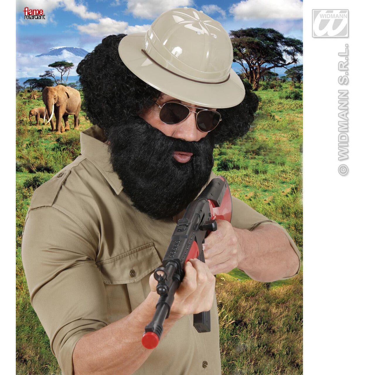 Op deze afbeelding zie je een Accessoires, van het merk Widmann. Baard Met Snor, Zwart