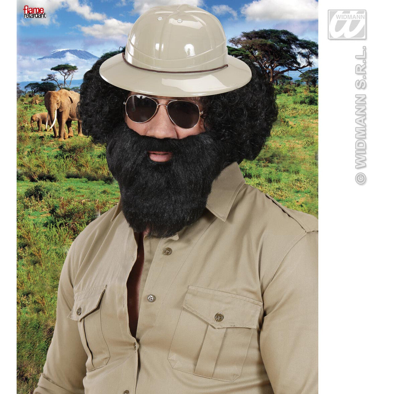 Op deze afbeelding zie je een Accessoires, van het merk Widmann. Baard Met Snor, Zwart